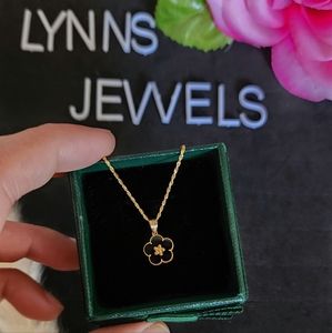 SOLD: 18K Saudi Gold Black Spring Collection Necklace